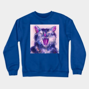 Yawning cat Crewneck Sweatshirt